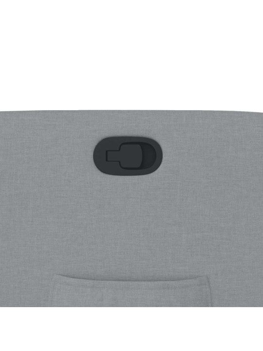 Polohovací křeslo světle šedé textil