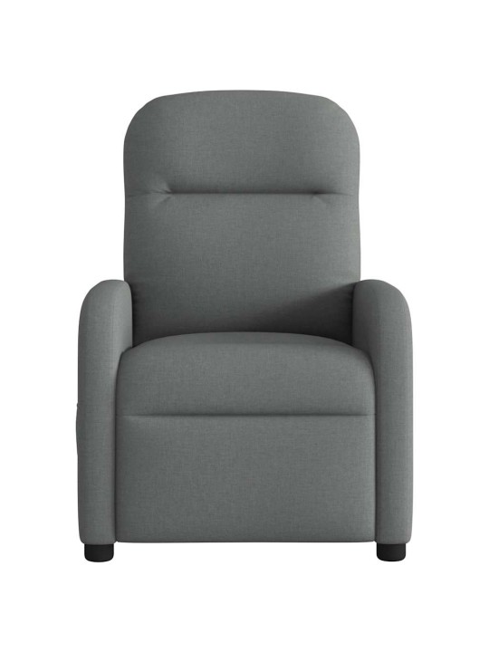 Polohovací křeslo tmavě šedé textil
