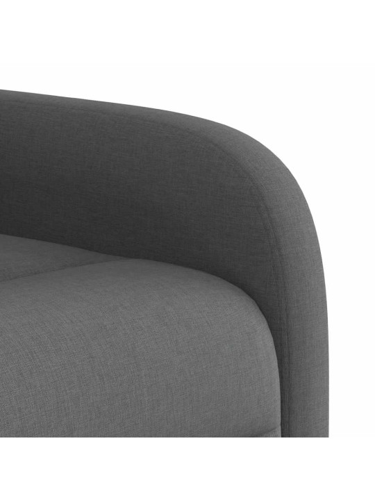 Polohovací křeslo tmavě šedé textil
