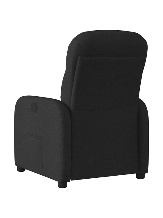 Polohovací křeslo černé textil