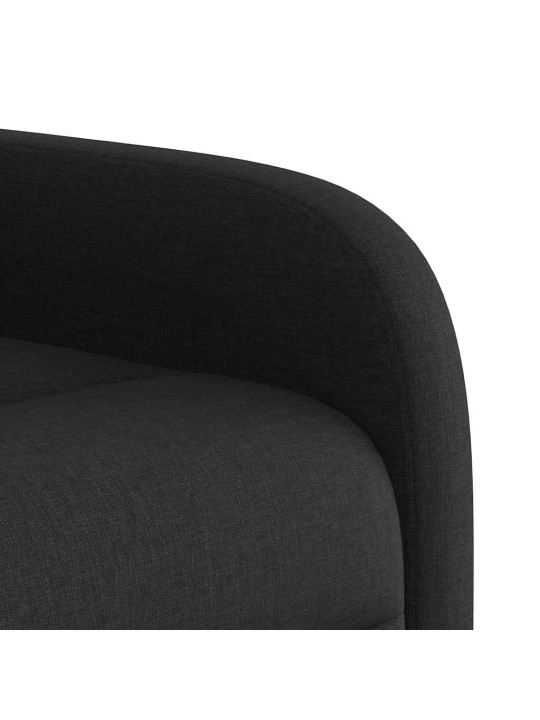 Polohovací křeslo černé textil