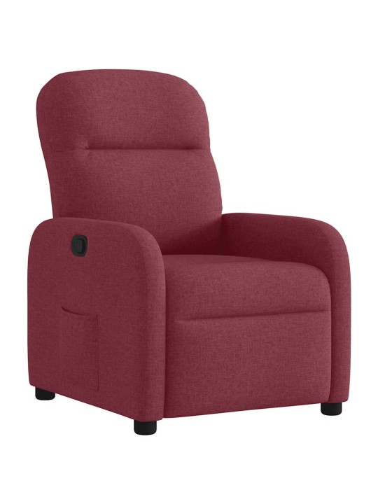Polohovací křeslo vínové textil