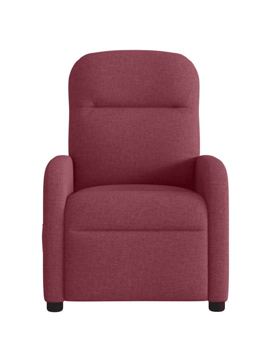 Polohovací křeslo vínové textil