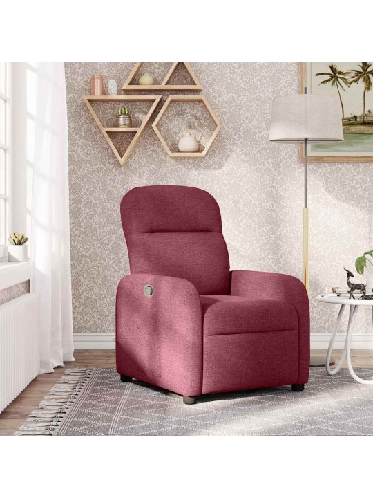 Polohovací křeslo vínové textil