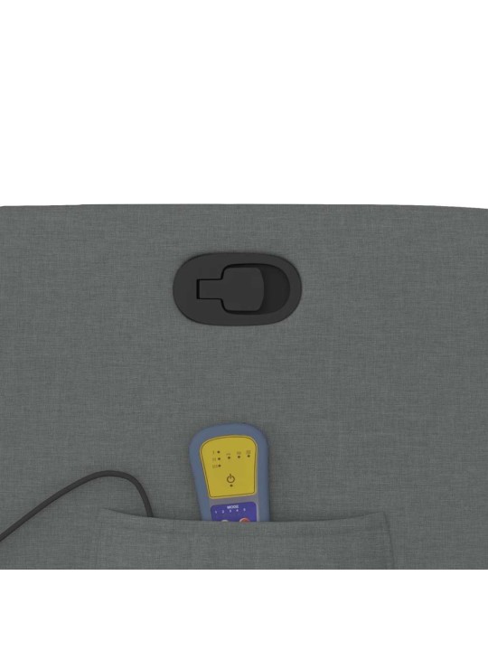 Masážní polohovací křeslo tmavě šedé textil