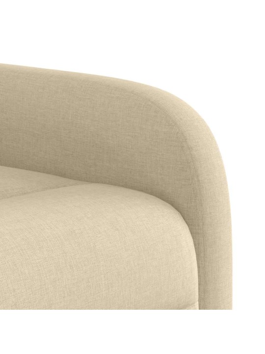 Masážní polohovací křeslo krémové textil