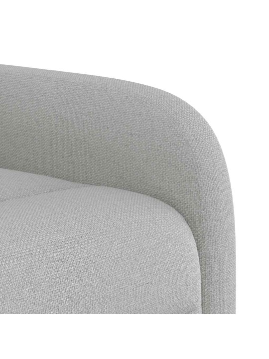 Masážní polohovací křeslo obláčkově šedá textil