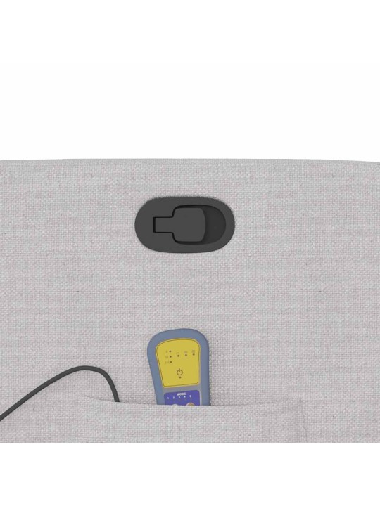 Masážní polohovací křeslo obláčkově šedá textil
