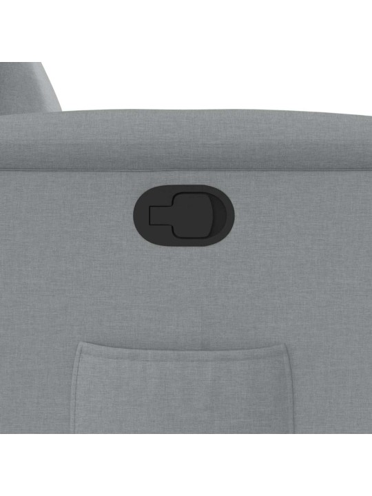 Polohovací křeslo světle šedé textil