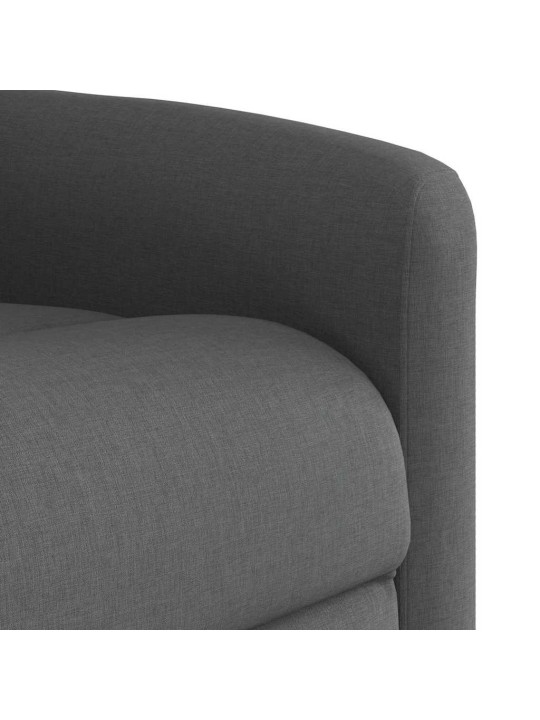 Polohovací křeslo tmavě šedé textil