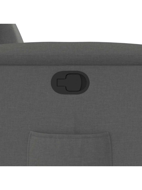 Polohovací křeslo tmavě šedé textil