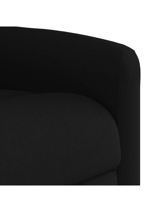 Polohovací křeslo černé textil