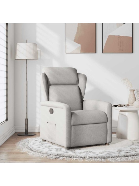 Polohovací křeslo obláčkově šedá textil