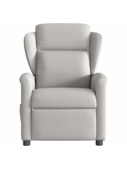 Polohovací křeslo obláčkově šedá textil