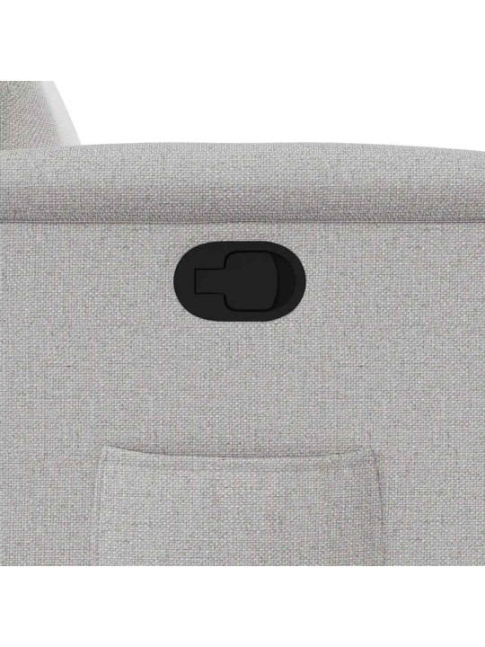 Polohovací křeslo obláčkově šedá textil