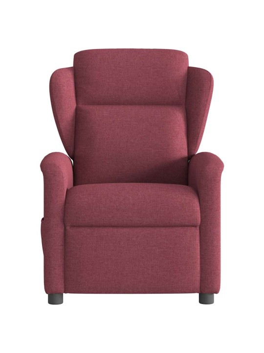 Masážní polohovací křeslo vínové textil