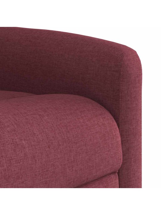 Masážní polohovací křeslo vínové textil