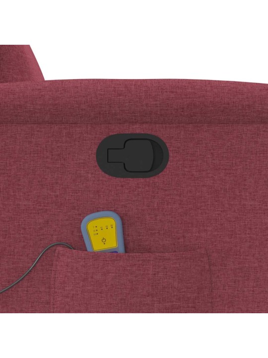 Masážní polohovací křeslo vínové textil