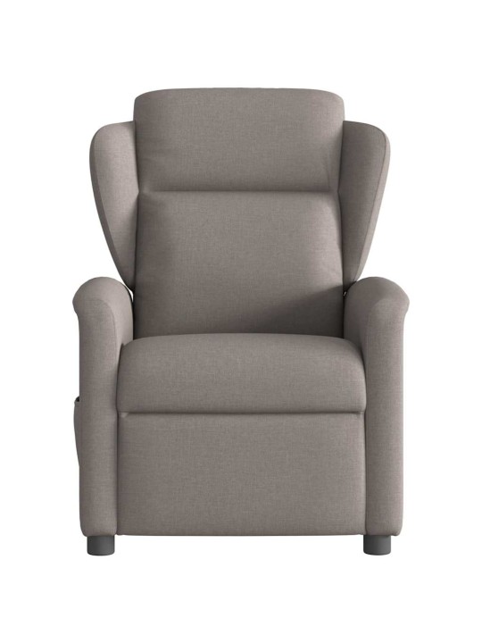 Masážní polohovací křeslo taupe textil