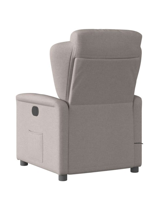Masážní polohovací křeslo taupe textil