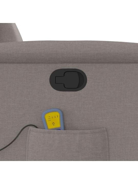 Masážní polohovací křeslo taupe textil