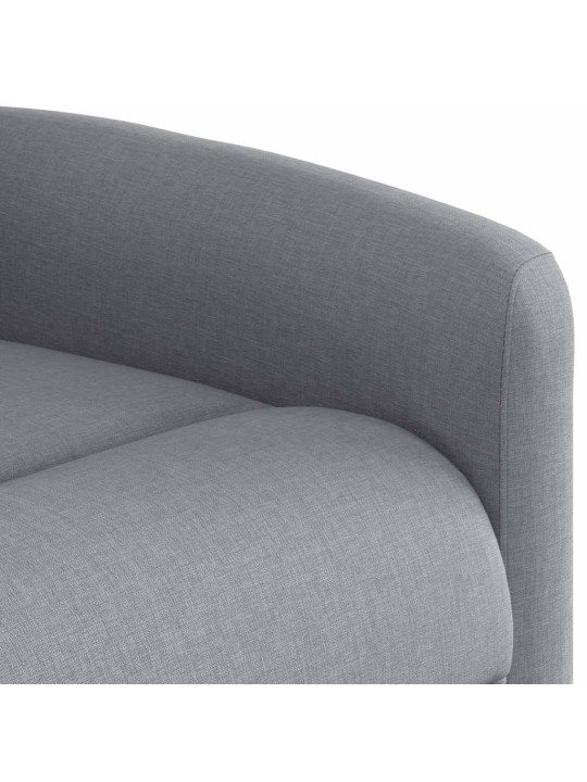 Polohovací křeslo světle šedé textil