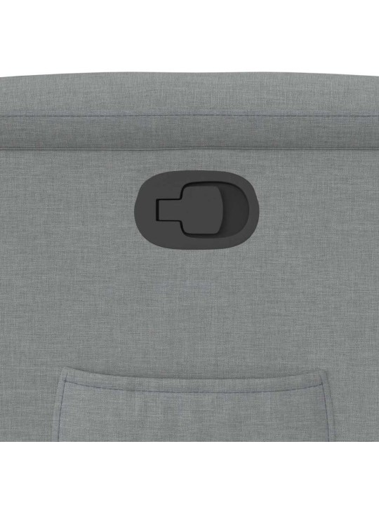 Polohovací křeslo světle šedé textil