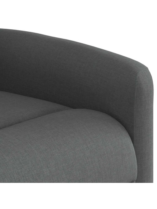 Polohovací křeslo tmavě šedé textil