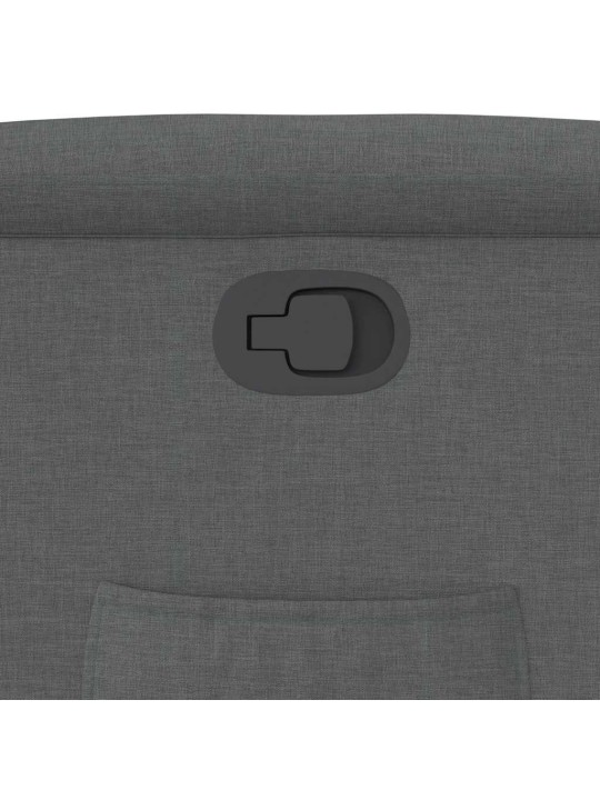 Polohovací křeslo tmavě šedé textil