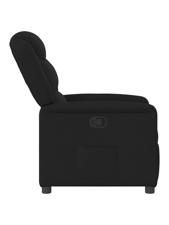 Polohovací křeslo černé textil