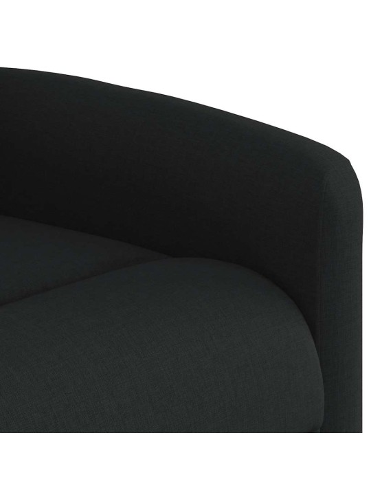 Polohovací křeslo černé textil