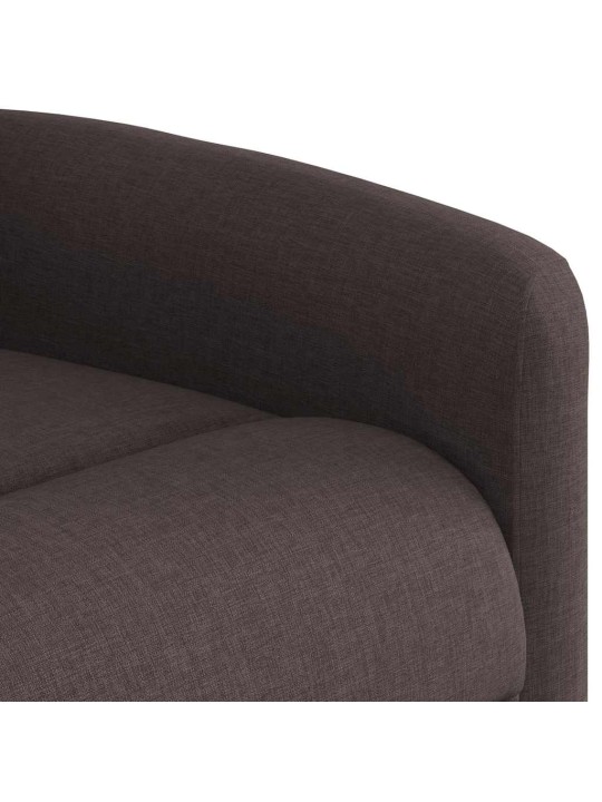Polohovací křeslo tmavě hnědé textil