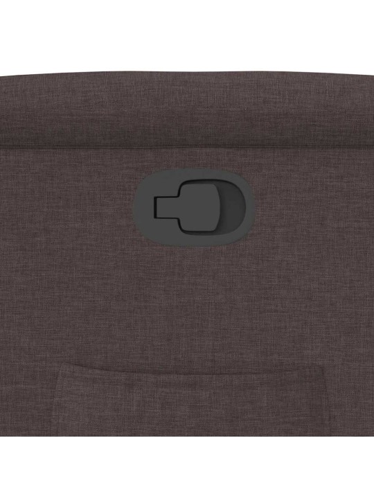 Polohovací křeslo tmavě hnědé textil