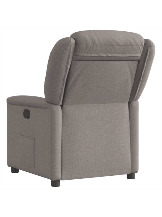 Polohovací křeslo taupe textil