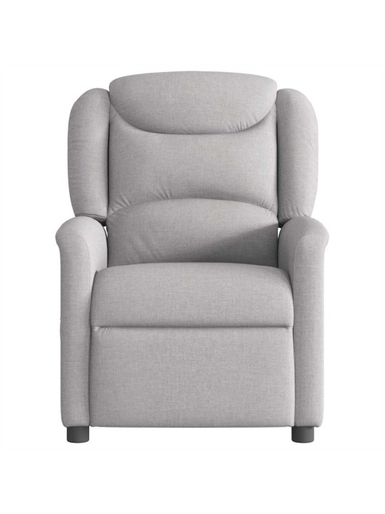 Polohovací křeslo obláčkově šedá textil