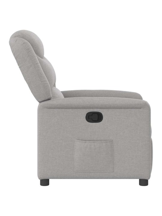 Polohovací křeslo obláčkově šedá textil