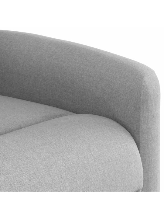Polohovací křeslo obláčkově šedá textil