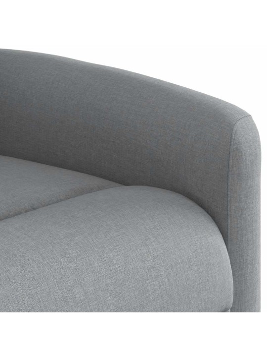 Masážní polohovací křeslo světle šedé textil