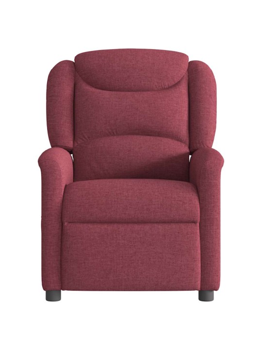 Masážní polohovací křeslo vínové textil