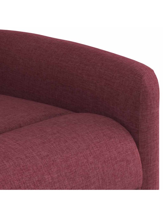 Masážní polohovací křeslo vínové textil