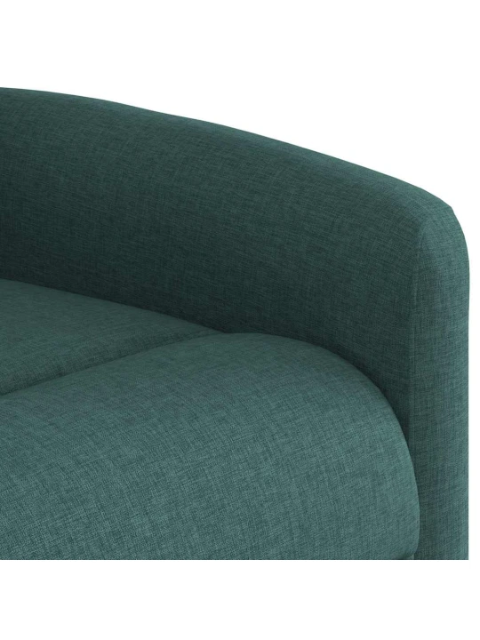 Masážní polohovací křeslo tmavě zelené textil