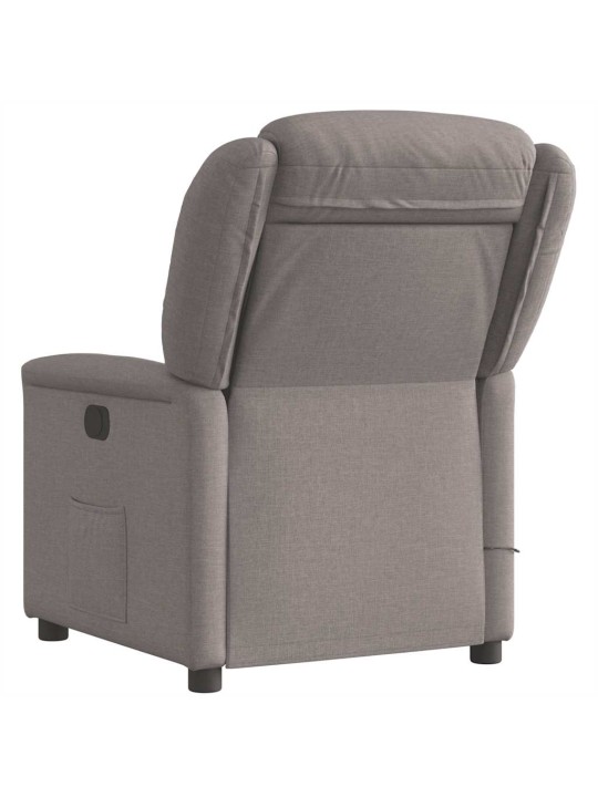 Masážní polohovací křeslo taupe textil
