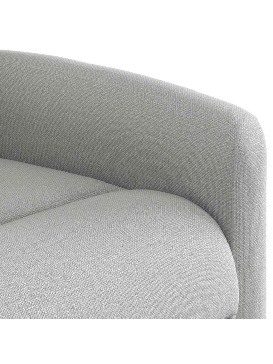 Masážní polohovací křeslo obláčkově šedá textil