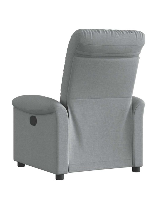 Polohovací křeslo světle šedé textil