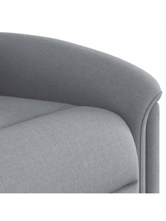 Polohovací křeslo světle šedé textil