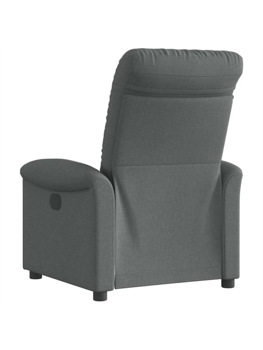 Polohovací křeslo tmavě šedé textil