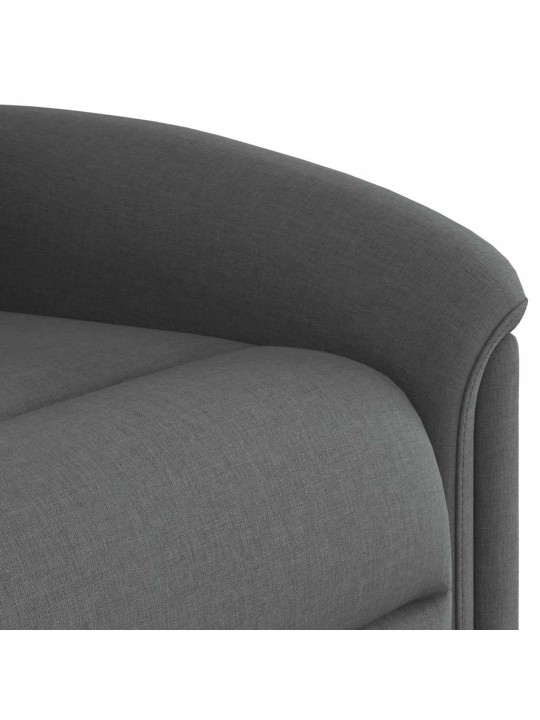 Polohovací křeslo tmavě šedé textil