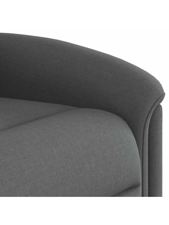 Polohovací křeslo tmavě šedé textil