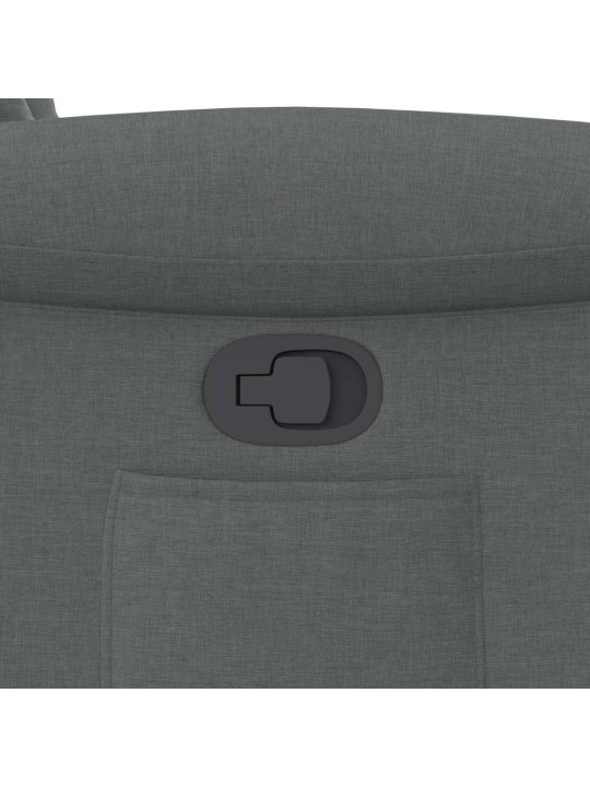 Polohovací křeslo tmavě šedé textil