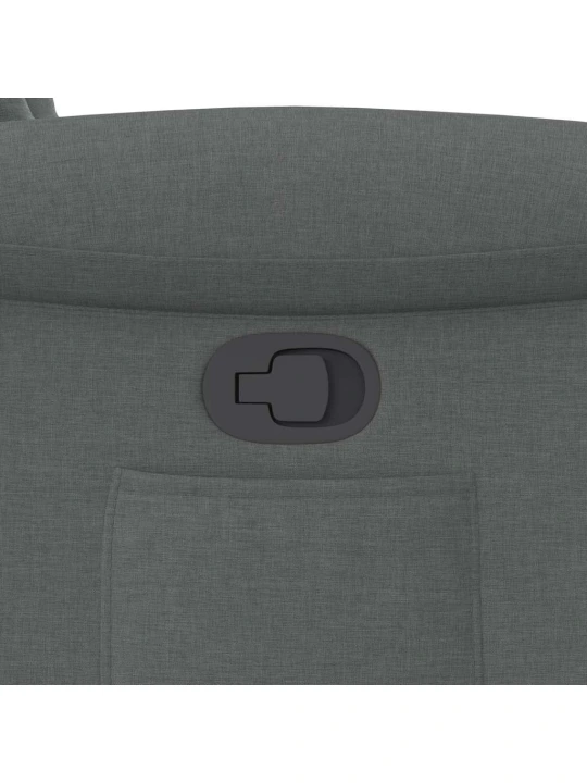 Polohovací křeslo tmavě šedé textil